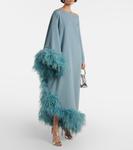 Платье Ubud Extravaganza с отделкой из перьев Taller Marmo, Cloud - фото 2