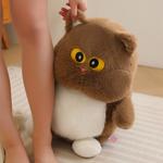 Мягкая игрушка Copper Bell Big Eye Cat OUYIN, коричневый - фото 9