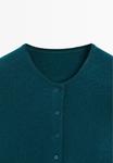 Кардиган Massimo Dutti BUTTONED WITH CREW NECK, Dark Blue - фото 7
