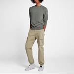 Брюки men's solid color multiple pockets loose cargo casual long pants/trousers khaki Nike, мультиколор - фото 3