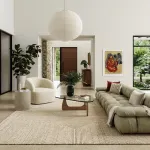 Ковер Stoic Wool Area Rug nuLOOM, 152x244 см, бежевый - фото