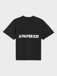 Футболка с логотипом A Paper Kid, черный - фото 2