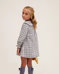 Клетчатое детское платье Dadati, серый - фото 2