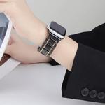 CHENSONG Часы Strap Apple Compatibility Ceramic Material, Black silver + black silver shell - фото 5