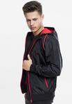 Демисезонная куртка Urban Classics CONTRAST WINDRUNNER, цвет Black/Red - фото 3
