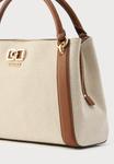 Сумка Guess KARNILLA GIRLFRIEND SATCHEL, Natural/Cognac/Beige - фото 4