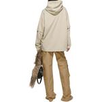 Двухслойный худи с принтом Acne Studios, бежевый - фото 4