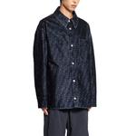 FENDI Джинсовая рубашка-куртка жаккард, Blue - фото 8