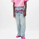 Джинсы мужские Louis Vuitton с принтом, синий - фото 3