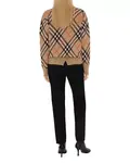 Свитер из смеси шерсти и мохера в клетку Burberry, бежевый - фото 2