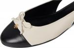 Балетки Tory Burch Cap-Toe Slingback Ballet, цвет Light Cream/Perfect Black - фото 6