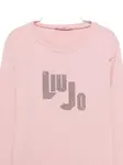 Лонгслив с логотипом LIU JO, розовый - фото 3