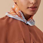 HERMES Шёлковый шарф, Sky Blue/Apricot - фото 6