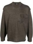 Dsquared2 flap pocket crew neck jumper, зеленый - фото