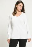 Топ с длинными рукавами V-AUSSCHNITT Ulla Popken, белый - фото 5