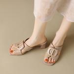 Шлепанцы женские Zhr, бежевый - фото 10