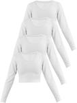 Лонгслив Janice 4 x Damen crop Langarmshirt Nerja, белый - фото