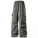 Повседневные брюки унисекс Jeep, черные с флисовой подкладкой и кленовым листом обычного кроя - фото 10