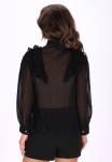 Блуза faina Button-down blouse, Black - фото 3