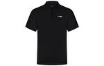 Рубашка поло унисекс черная Lining, черный - фото