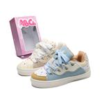 Кроссовки для скейтбординга унисекс низкие белые ABCIO, бело-голубые - фото