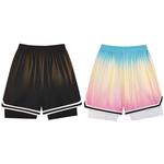 emoji Повседневные шорты унисекс с эмодзи, Градиент Черный - фото 7