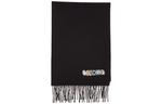 Вязаный шарф унисекс MOSCHINO, черный - фото 3