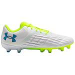 Кроссовки Under Armour Clone Magnetico Pro 3 FG 'Белый Ярко-Желтый' Белый Синий - фото 3
