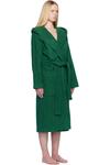Зеленый махровый халат с капюшоном Tekla - фото 2