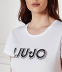 Футболка Liu Jo Regular Fit с логотипом, белый - фото 4