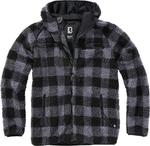 Куртка Brandit Teddyfleece Worker Jacket, черный/серый - фото