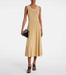 Плиссированное платье миди Joseph, Desert Sand - фото 2