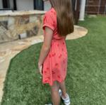 Детское платье с вишнями в ворсованном оранжевом T2love - фото 4