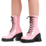 «Пуленепробиваемые» ботильоны на массивной платформе Lamoda, розовый - фото