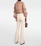 Расклешенные бархатные джинсы le с высокой посадкой Frame, белый - фото 3