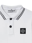Stone Island Junior рубашка поло с логотипом, белый - фото 3