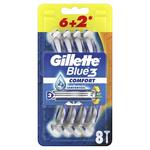 Одноразовая мужская бритва, 8 шт. Gillette Blue3 Comfort - фото