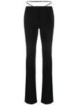 Dsquared2 strap-detail flared trousers, черный - фото