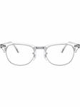 Ray-Ban очки Clubmaster в прозрачной оправе, белый - фото