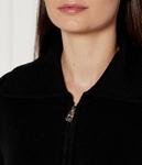 Платье женское Pinko из шерсти и кашемира с кружевом, черный - фото 4