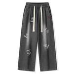 Джинсы Unisex Dnnnnx, Модель 3001/Черный/Серый - фото