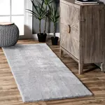 Ковер Loni Solid Shag Area Rug nuLOOM, 122x183 см, темно-синий - фото 79