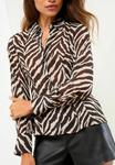 Блуза Lipsy REGULAR FIT , Zebra Printed Chiffon/Brown - фото 3