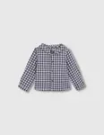 Детская рубашка в голубую клетку виши Gocco - фото