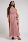 Шифоновое платье макси Yours, розовый - фото 5