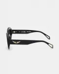 Овальные женские солнцезащитные очки из ацетата Zadig & Voltaire, черный - фото 3