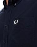 Темно-синяя оксфордская рубашка Fred Perry - фото 4
