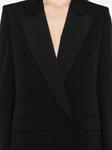 Stella McCartney твиловый двубортный пиджак, черный - фото 5
