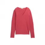 Свитер Tom Tailor Front Logo Coin v neck, красный - фото 3