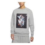Толстовка Men's Nike AF-1 Pattern Splicing Fleece Knit Round Neck Pullover Gray, серый - фото